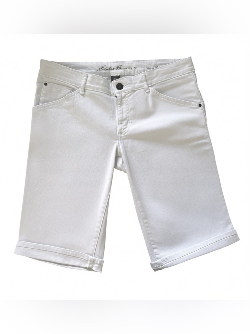 Eddie Bauer Crisp White Chino Shorts - Slightly Curvy fit